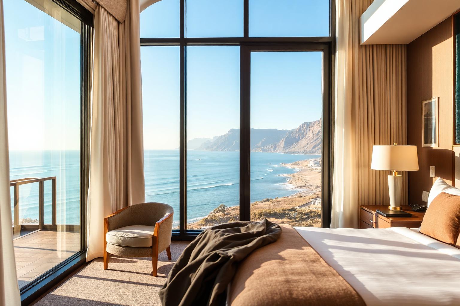 Luxury Cape Town boutique hotel suite with sea view on the Atlantic Seaboard