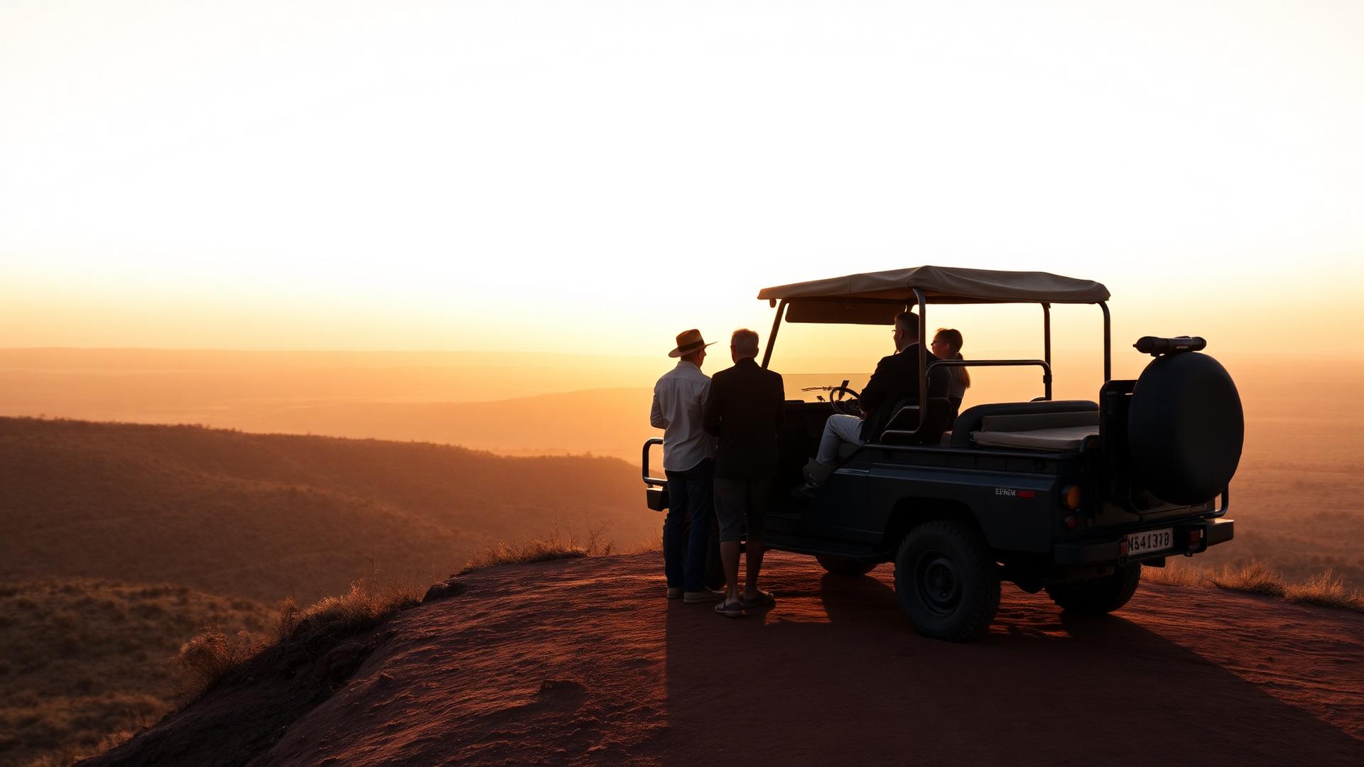 African landscape at golden hour