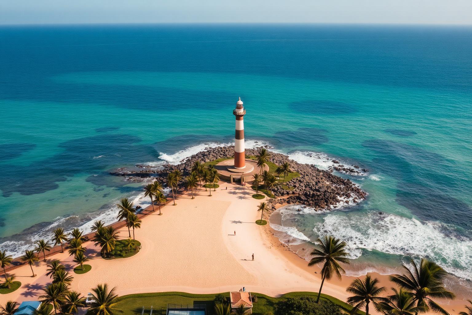 Indian Ocean coastline at uMhlanga near Durban in KwaZulu-Natal